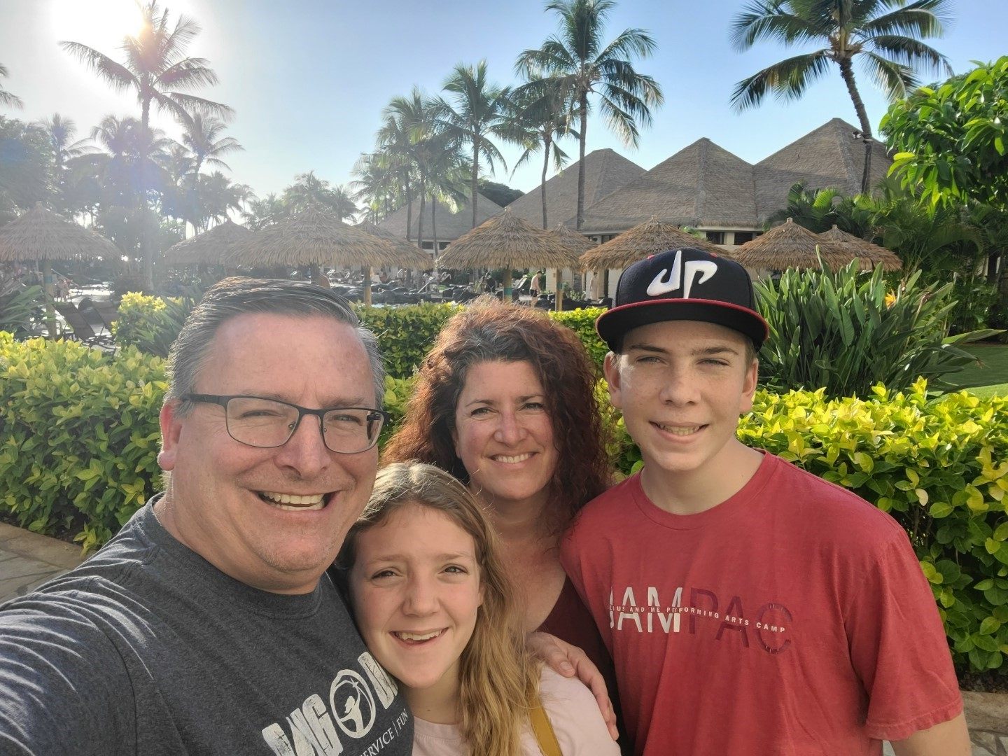 The Cole family on vacation in Hawaii